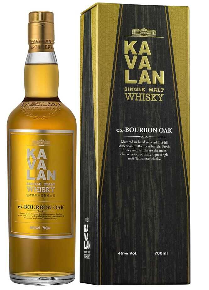 Kavalan Single Malt Whisky ex Bourbon Oak in Geschenkpackung, 0,7 l   49,77€ statt 59,21€