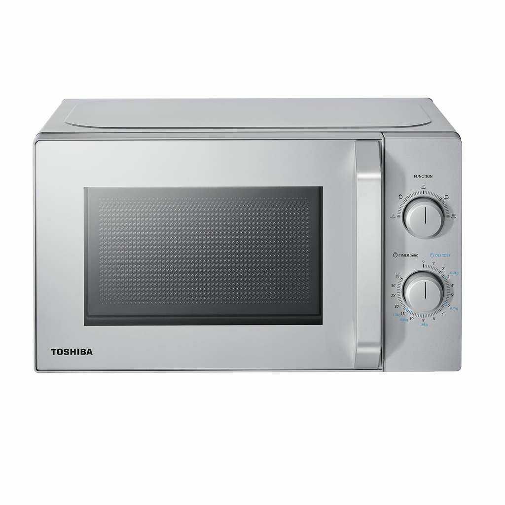 Toshiba Solo Mikrowelle 20L MW2 MM20PE(SL), Freistehende Mikrowelle, 700W, 5 Leistungsstufen mit praktischer Auftaufunktion
