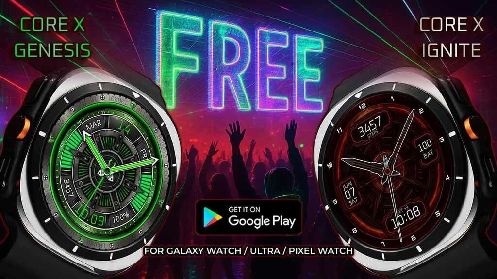 CoreX Genesis & Ignite Watch face Wear OS [Play Store] (statt 1,99€)