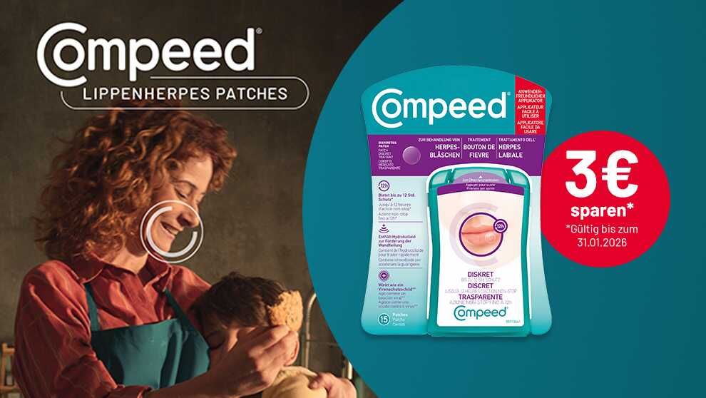 3,00€ Cashback Compeed® Lippenherpes Patch