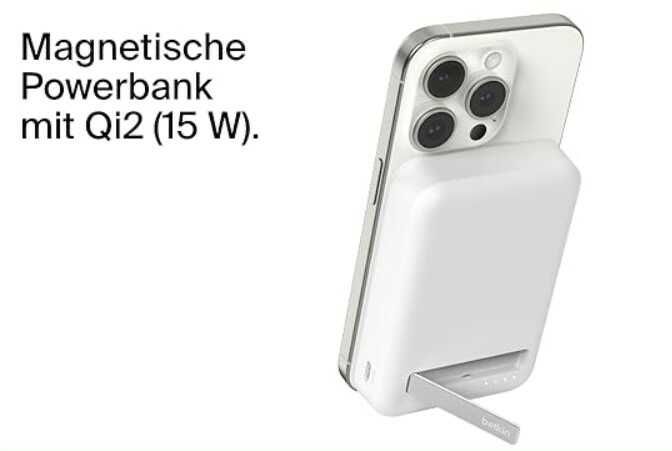 Belkin BoostCharge Pro Magnetische 10K Powerbank mit Qi2 (15W) je 52,24€ statt 56,64€ (Schwarz) / 58,89€ (Weiß)