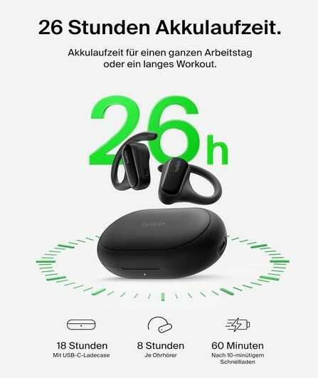 (Prime Angebot) Belkin SoundForm ClearFit kabelloser Open Ear Kopfhörer für den Sport (Schwarz oder Beige) je 26,59€ statt 36,09€