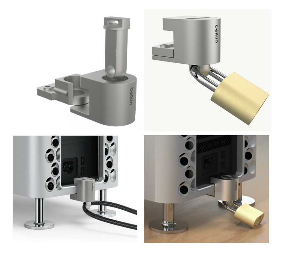 Belkin Belkin Security Cable Lock Adapter for Mac Pro   3 tlg. Sicherheitsschloss Adapter im Edelstahl Design für Mac Pro (F8E969) für 10,39€ statt 13€