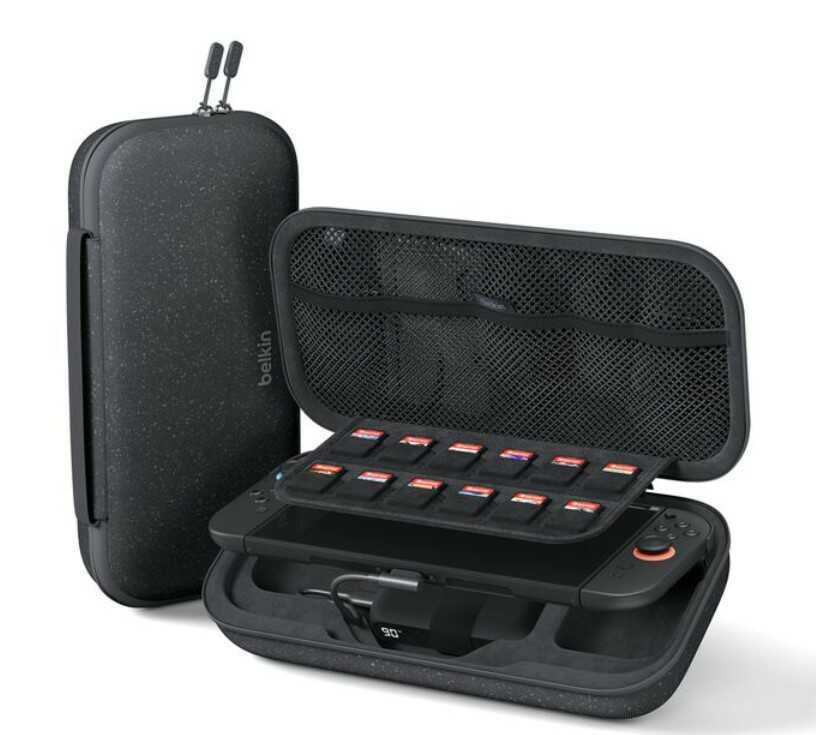 [OTTO UP Lieferflat] Belkin Gaming Tasche mit 10K Powerbank und AirTag Fach für Nintendo Switch 2 (Grau) für 51,99€ statt 59,99€