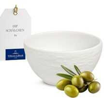[Prime] Villeroy & Boch – Manufacture Rock blanc Dipschälchen, Schale, Porzellan, spülmaschinengeeignet, weiß