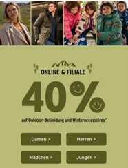 (Ernstings Family) 40% auf Outdoor Bekleidung & Winteraccessoires, auch reduzierte Artikel