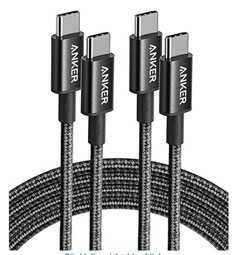 [Amazon] Anker USB C Kabel, [2 Stück 1,8m] 100W Ladekabel (USB C, USB C auf USB C Kabel für iPhone, Samsung, MacBook, iPad, Switch, …)