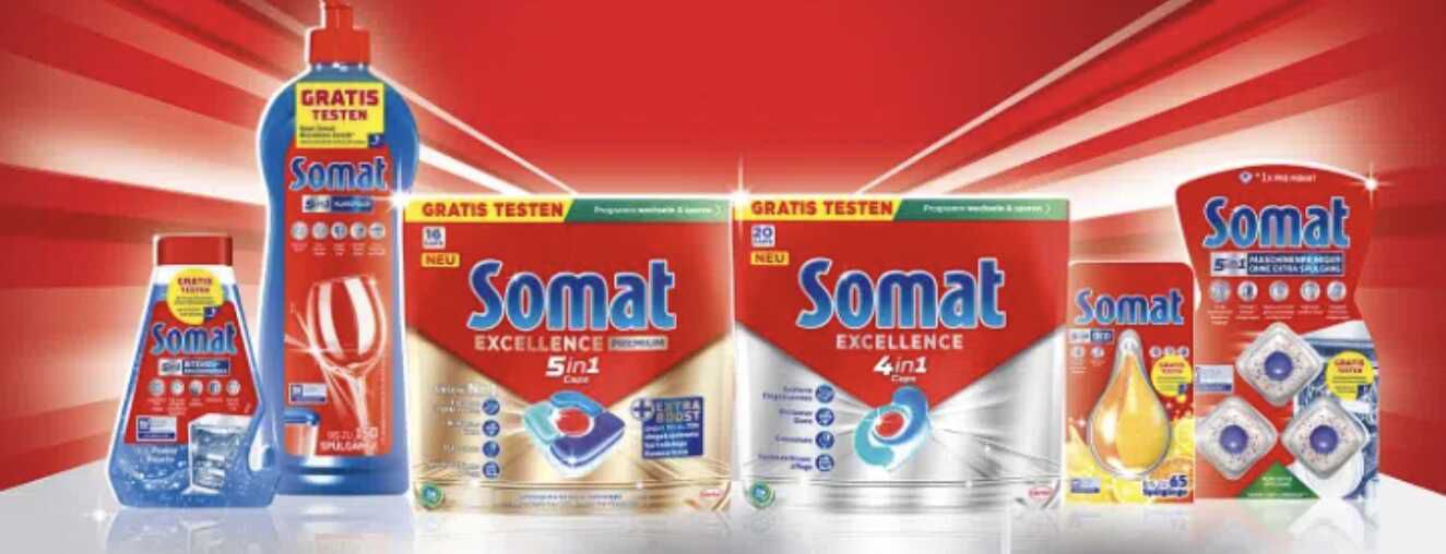 Somat Produkte gratis testen  Aktionszeitraum: 01.04. – 30.06.2025