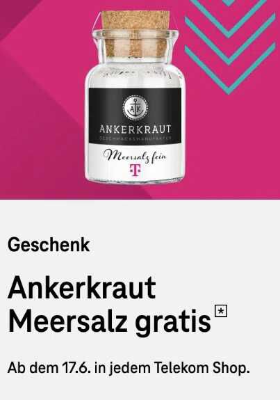GRATIS: Ankerkraut Meersalz (für Telekom Magenta Moments Kunden ab dem 17.06.)