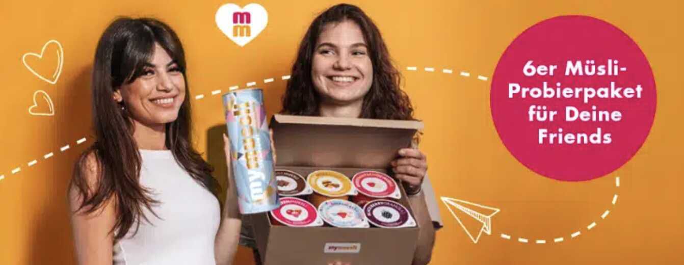 Gratis mymuesli Probierpaket: jetzt für den mymuesli Club anmelden (MBW: 10€)