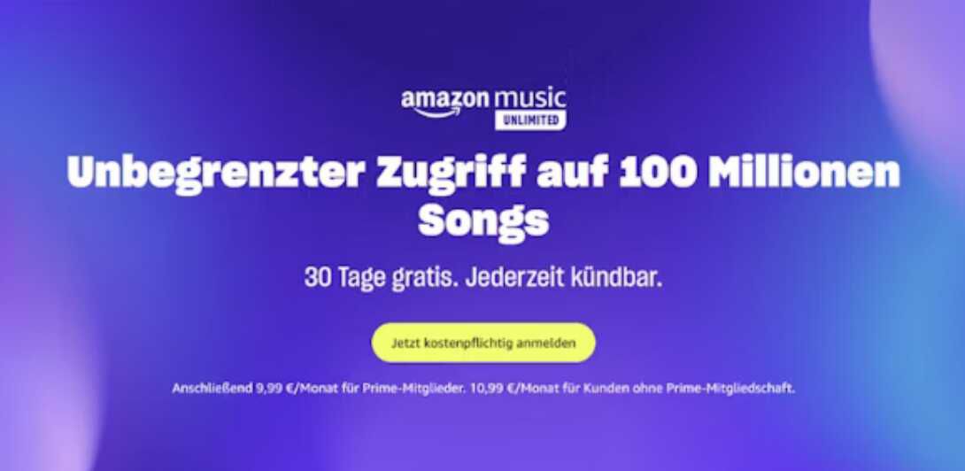 Amazon Music Unlimited 30 Tage gratis   mehr als 100 Millionen Songs in HD, Podcasts & Hörspiele