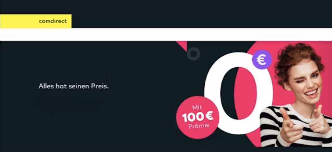 100€ geschenkt  comdirect Girokonto ohne Kontoführungsgebühr