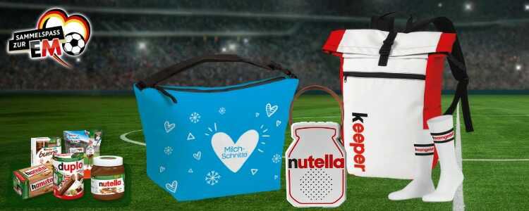 Ferrero Sammelaktion zur EM 2024: gratis Taschen, Socken, Rucksäcke & mehr