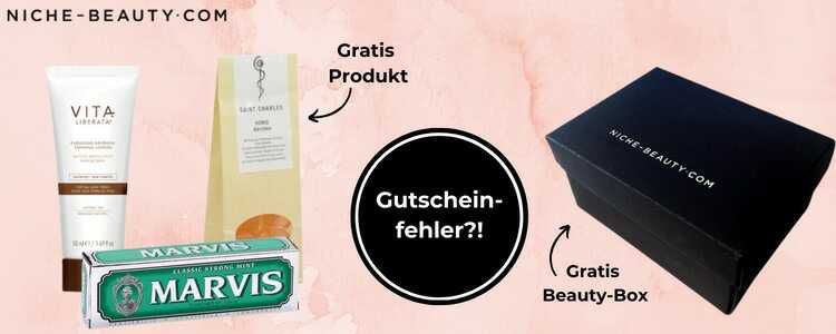 GUTSCHEINFEHLER: Gratis Produkt + Welcome Box versandkostenfrei bei Niche Beauty.com