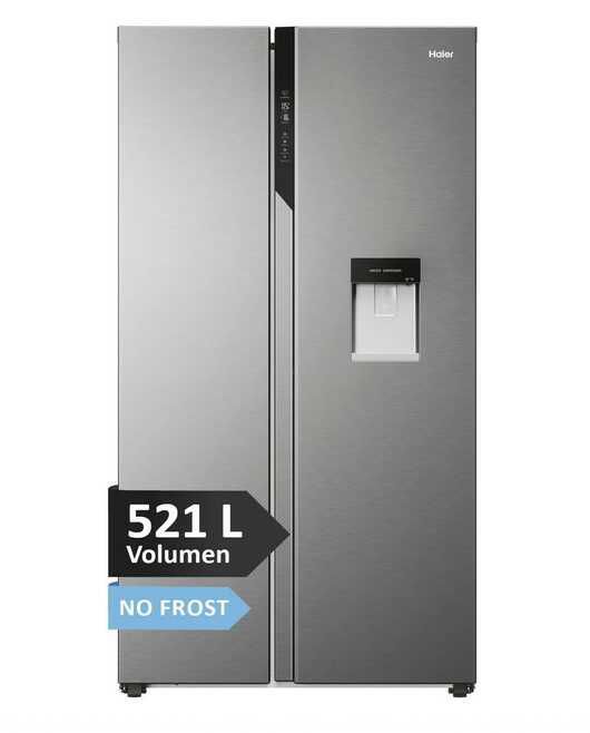 Haier HSR5918DWMP Side by Side Kühl Gefrierkombination mit Wasserspender (Kühlfach: 330 L / Gefrierfach: 191 L) für 633,99€ statt 725,49€