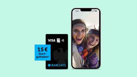 Barclays Visa mit 25€ Startguthaben – kostenlose Kreditkarte, mobiles Zahlen mit Apple & Google Pay