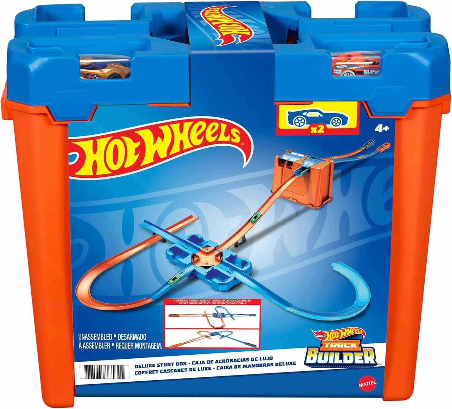 Hot Wheels Bahn Track Builder, Autorennbahn Bauset für Hot Wheels Autos, inkl. 2 Spielzeugautos  Für 29,98€ PVG 41,37€