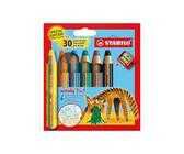 STABILO   Buntstift, Wasserfarbe & Wachsmalkreide   woody 3 in 1 6er Pack mit Spitzer  Für 11,87€ PVG 13,15€