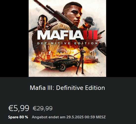 Mafia III: Definitive Edition (PlayStation 4) für 5,99€ statt 29,99€