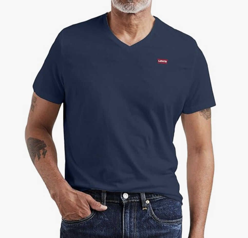 Levis Herren Original Housemark V Neck T Shirt ab 16,95€ statt 22,03€
