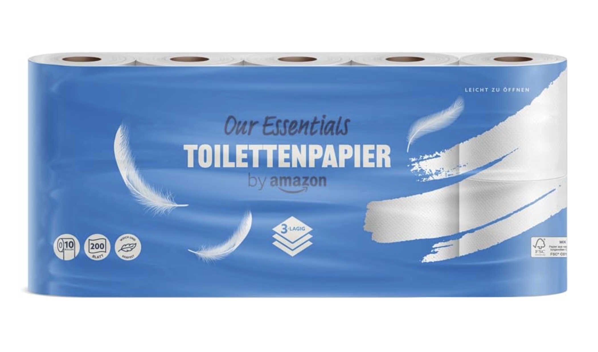 200 Blatt by Amazon Toilettenpapier, 3 lagig für 4,08€