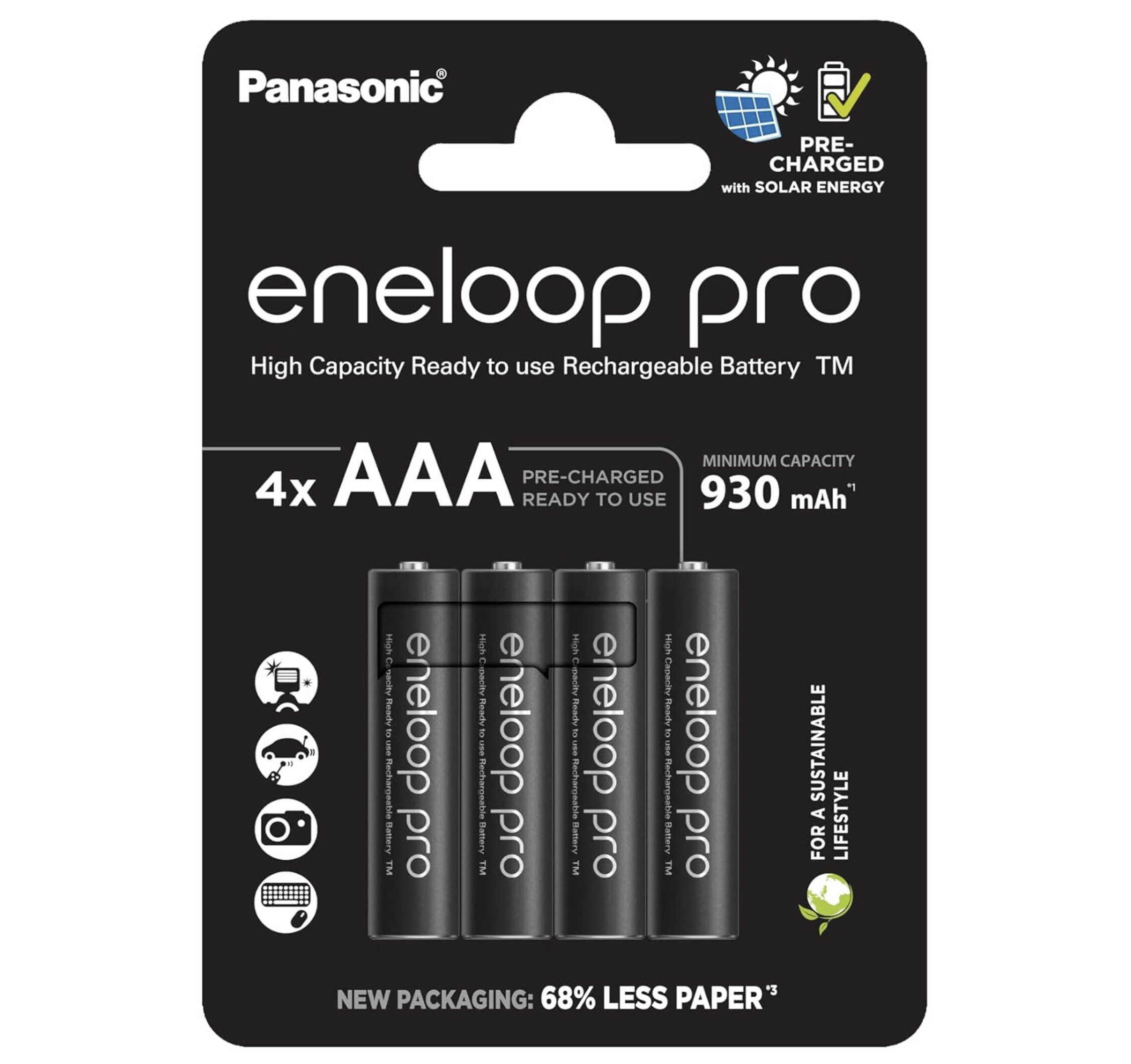 eneloop pro, AAA/Micro NI MH Akku, 4er Pack für 13,49€ statt 20,43€