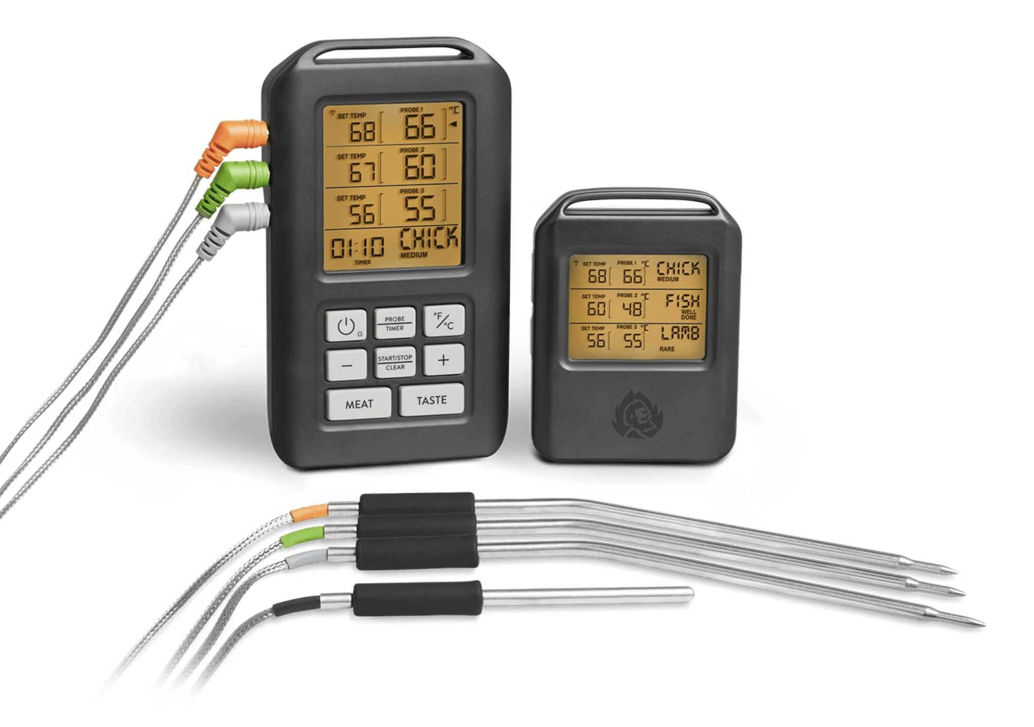 BURNHARD Funk Grillthermometer mit 4 Temperaturfühlern für 26,18€ statt 31,92€