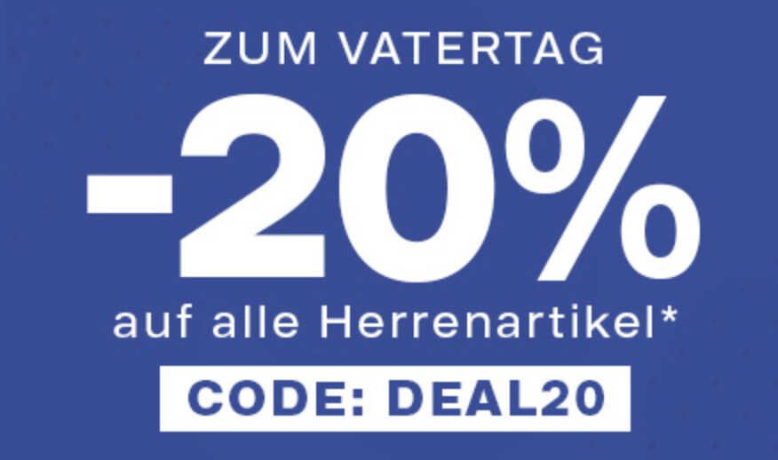 Deichmann: 20% auf Herrenartikel ab 50€