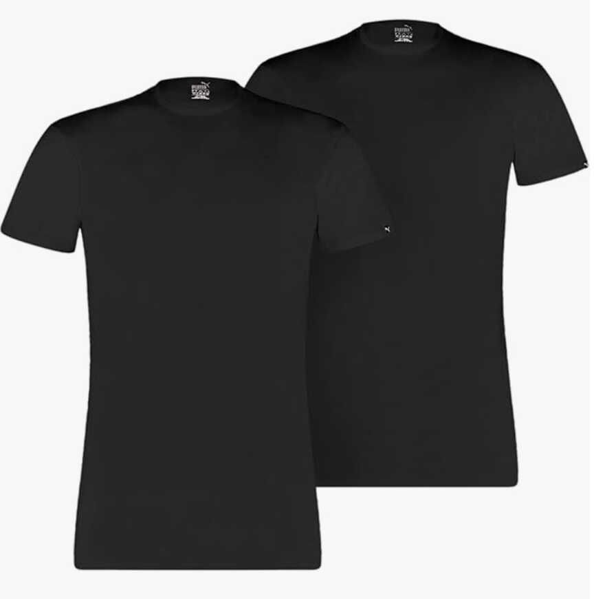 2er Pack Puma Basic Herren T Shirt in Schwarz für 12€ statt 17,99€