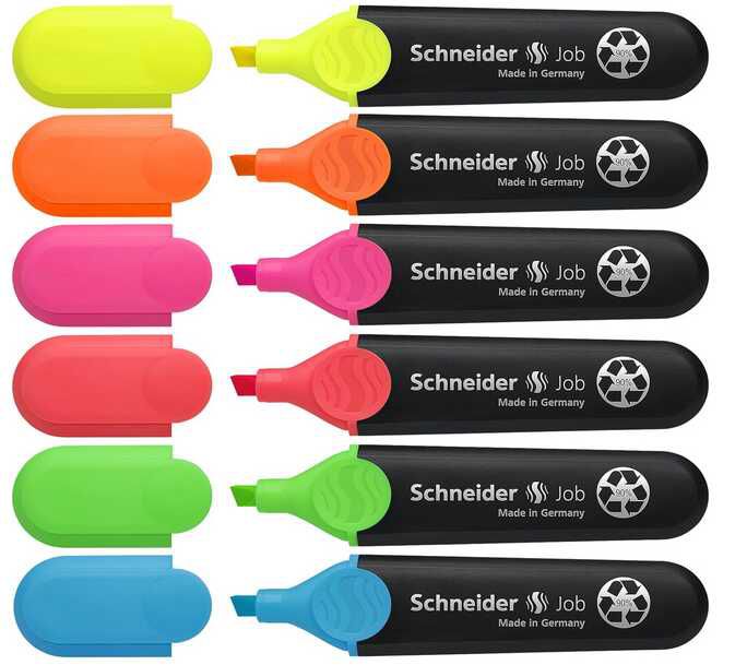[Prime] Schneider Job 150 Textmarker 6er Etui 2,69€ statt 4,50€