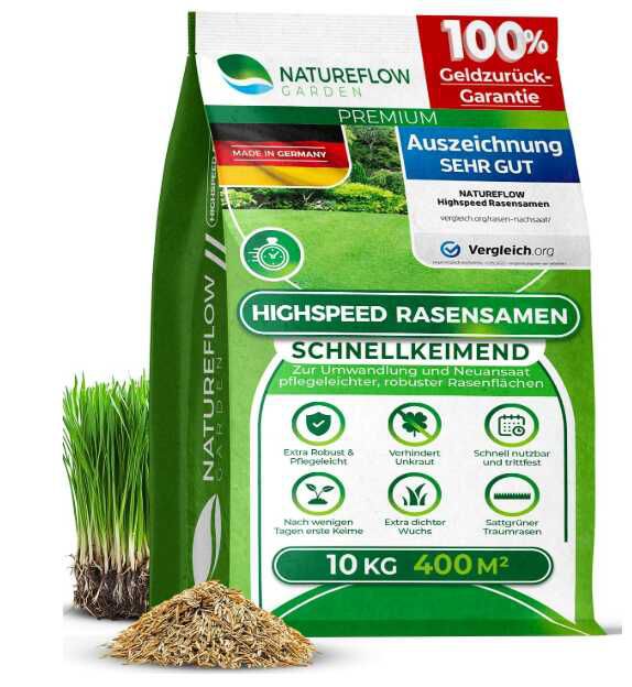 Rasensamen schnellkeimend Frühjahr 10kg 400qm