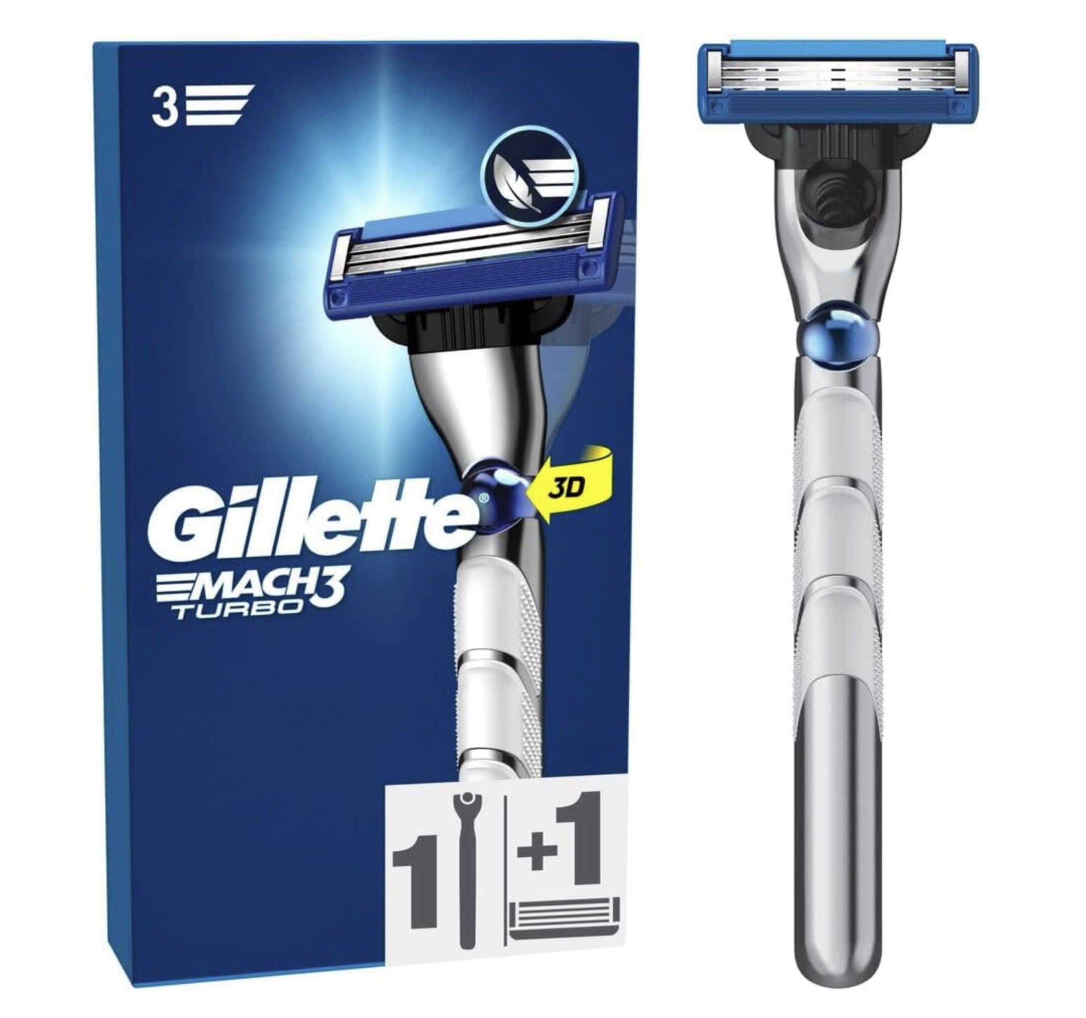 Gillette Mach3 Turbo 3D Rasierer inkl. Klinge für 4,95€ statt 10,95€