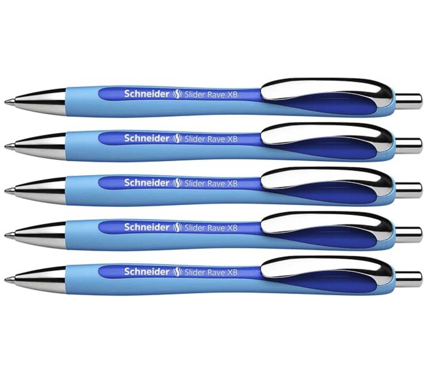 5x Schneider 132503 Slider Rave XB Kugelschreiber für 13,99€ statt 17,21€