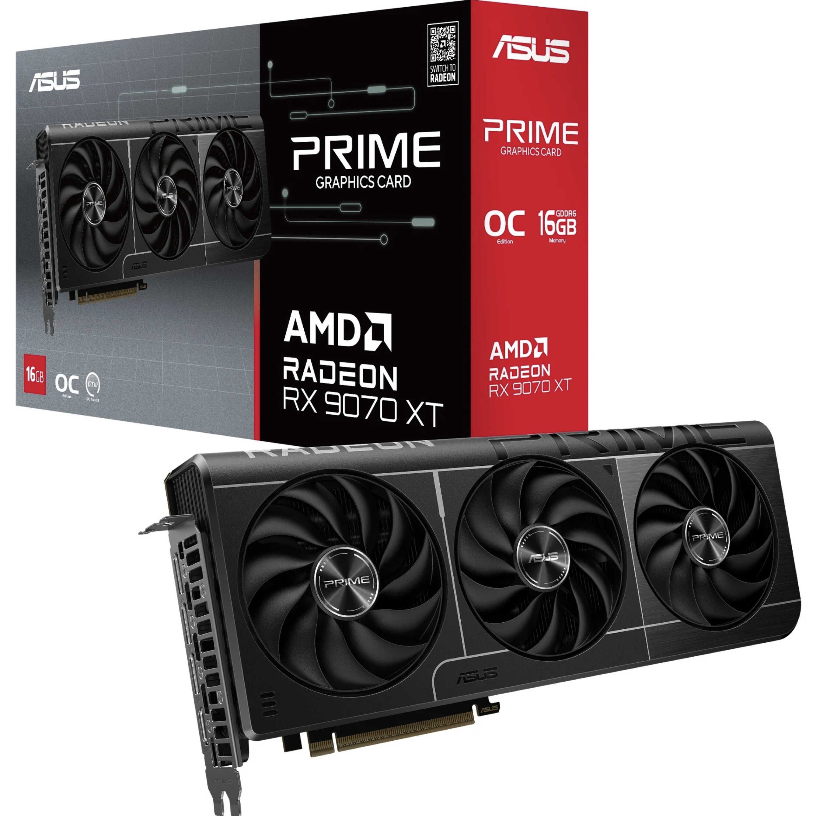 ASUS Radeon RX 9070 XT PRIME GAMING OC, Grafikkarte für 654,90€ statt 694,80€