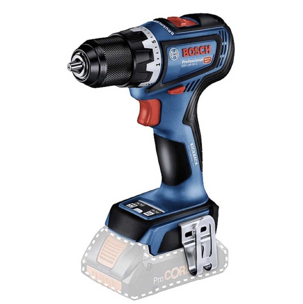 Bosch 18V System Akku Bohrschrauber GSR 18V 90 C (ohne Akku/ Ladegerät) für 125,60€ statt 144,62€