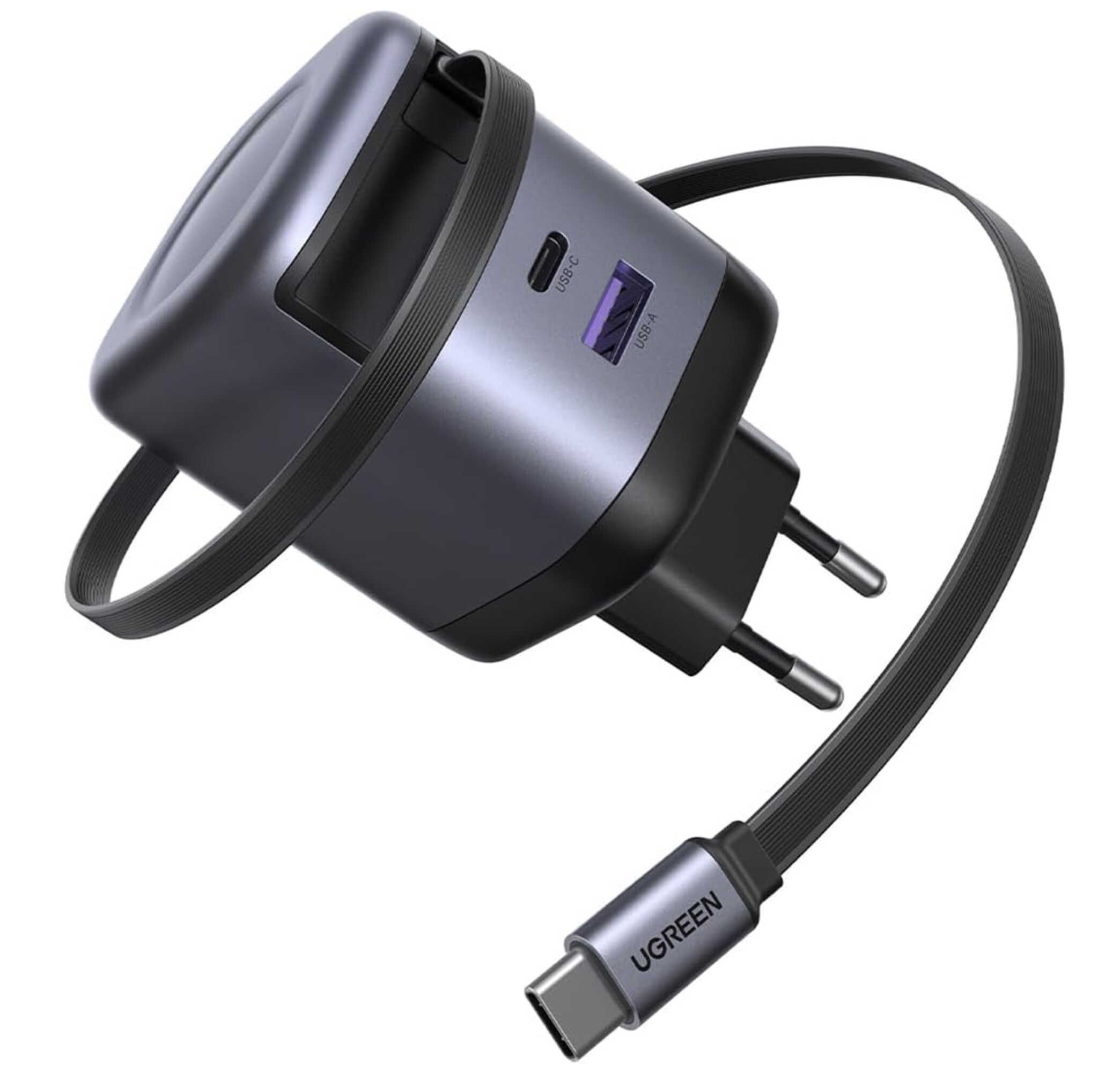UGREEN Nexode USB C Einziehbares Ladegerät 65W GaN Netzteil für 29,99€ statt 44,99€