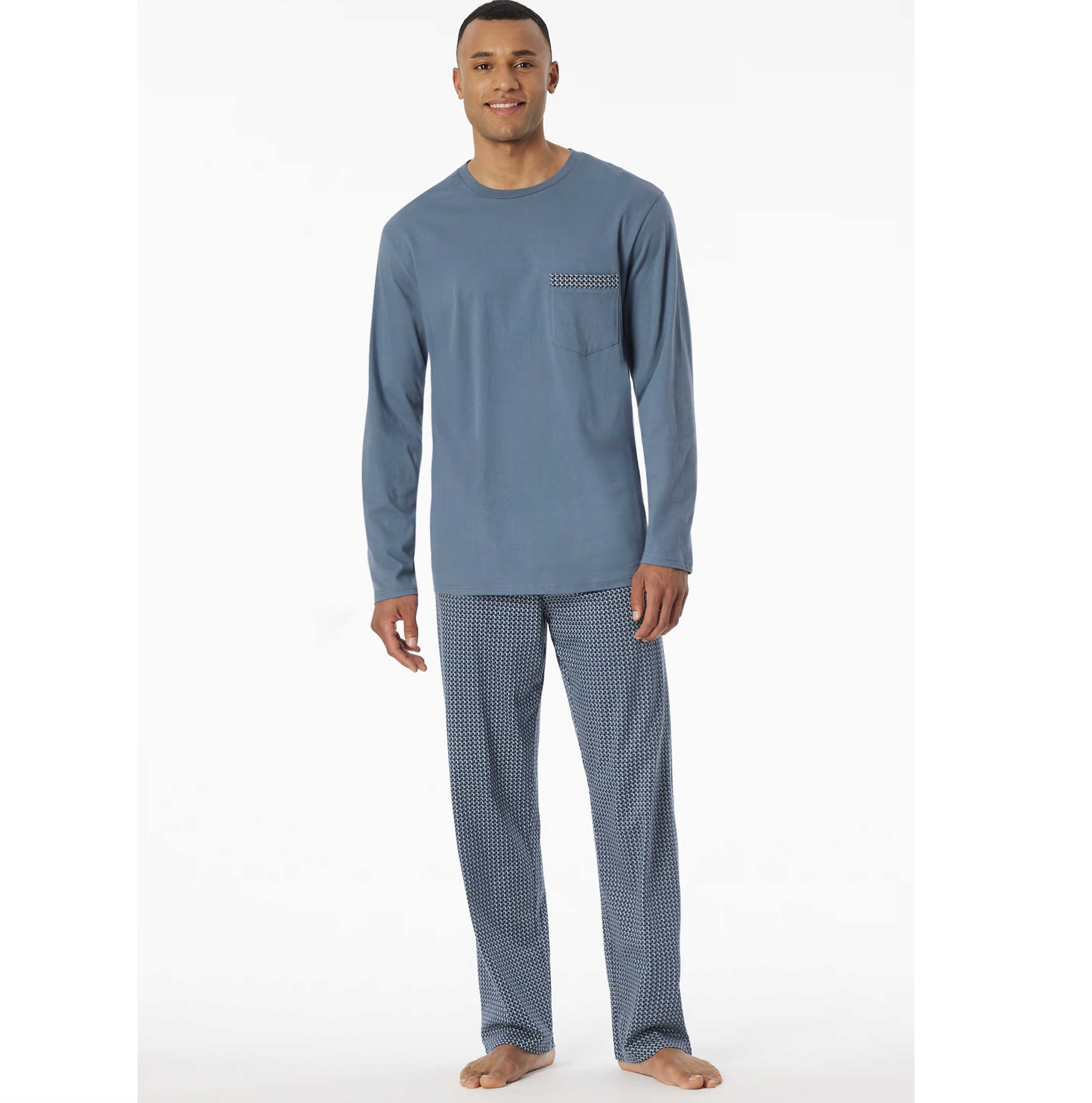 Schiesser Schlafanzug lang Streifen graphit für 20,95€ statt 42,94€