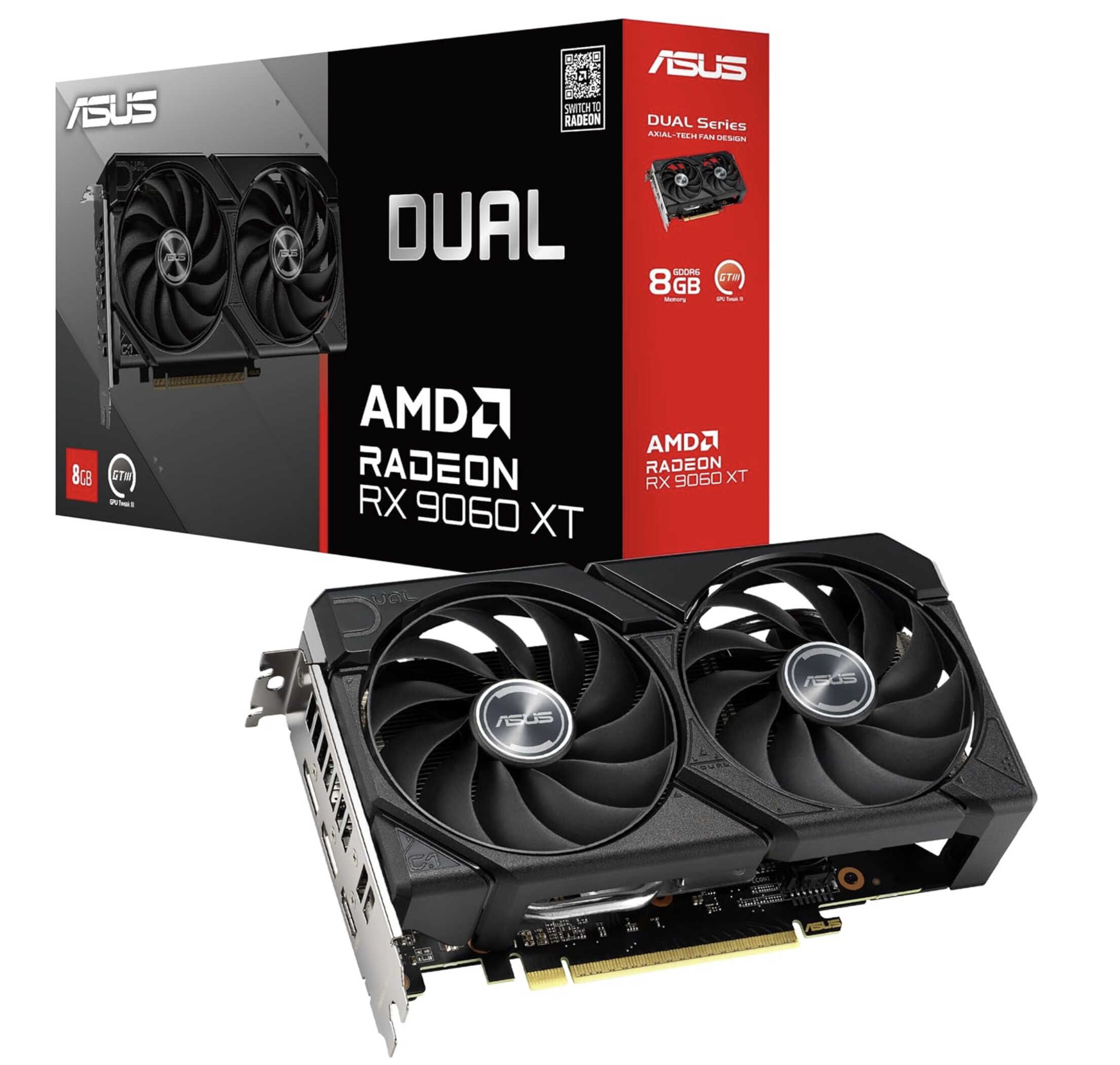 ASUS Dual Radeon RX9060XT 8G GDDR6 Gaming Grafikkarte für 257,50€ statt 293,99€ ASUS Dual Radeon RX9060XT 8G GDDR6 Gaming Grafikkarte für 257,50€ statt 293,99€