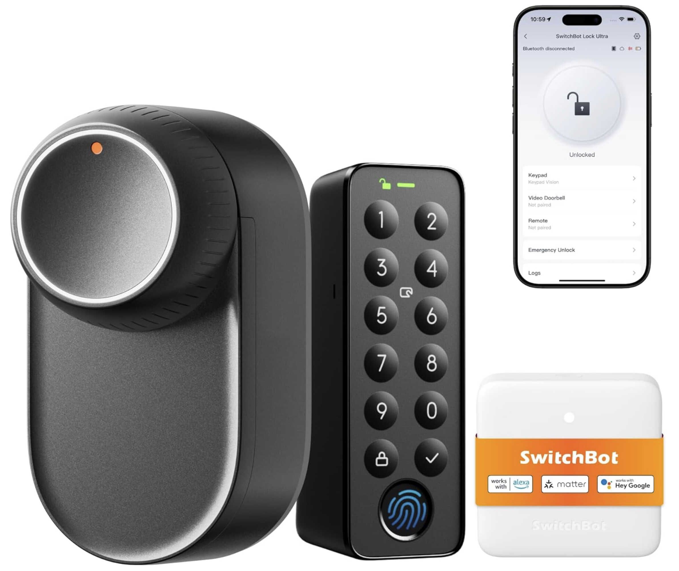 SwitchBot WLAN Smart Lock Ultra mit Fingerabdruck Entsperrung für 146,74€ statt 189,95€
