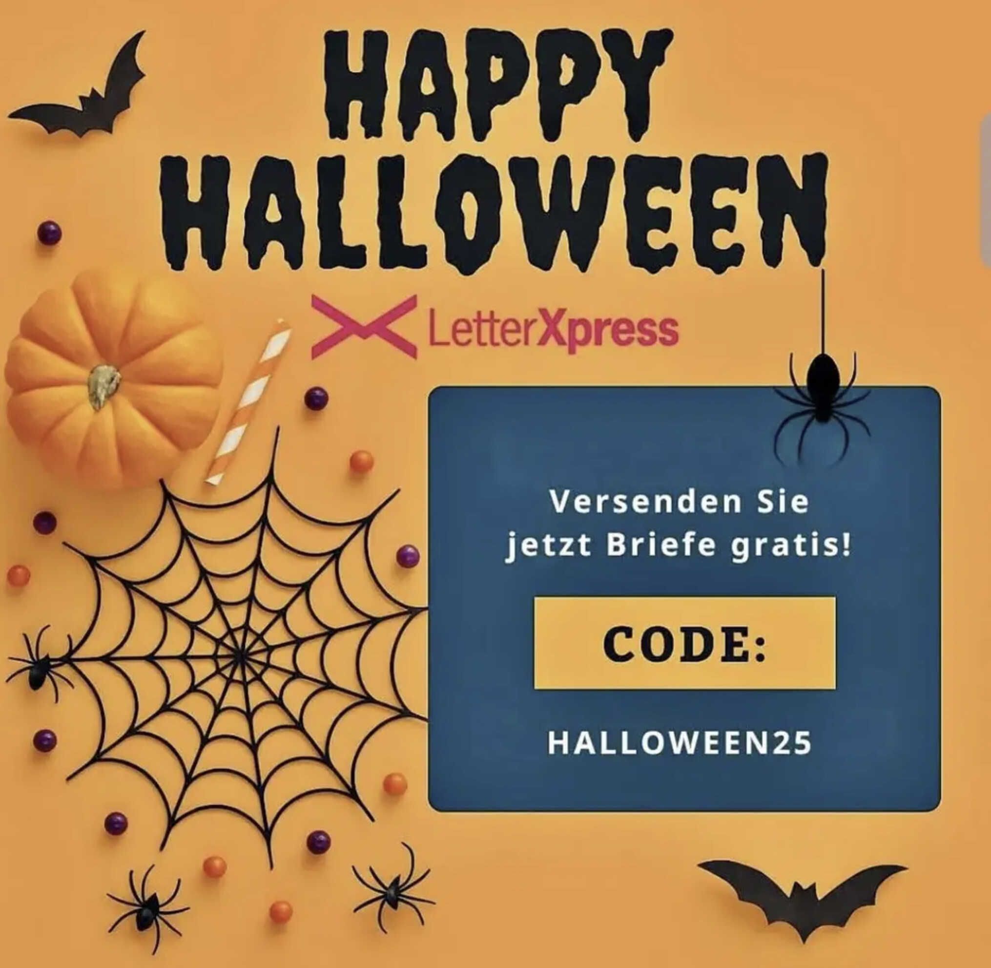 LetterXpress: Gratis Brief versenden zu Halloween LetterXpress: Gratis Brief versenden zu Halloween