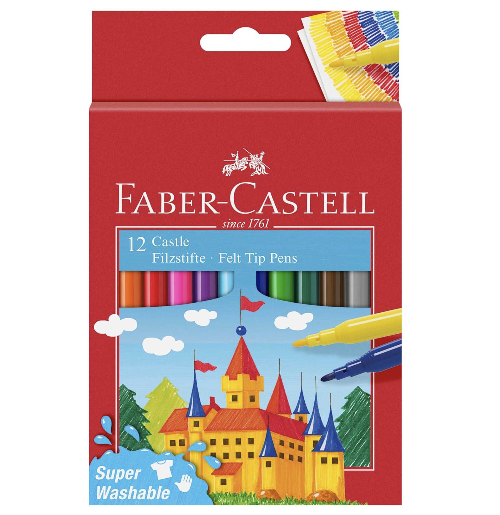 FABER CASTELL 554201   Filzstift Castle, 12er Kartonetui ab 1,54€ statt 2,99€