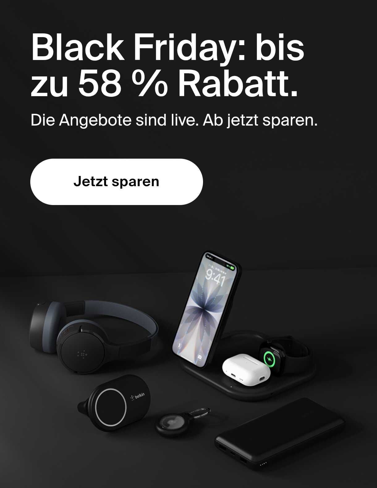25% Rabatt im Belkin Shop auf nicht reduziertes Zubehör (für iPhone, Gaming Zubehör für Switch 2, Kopfhörer, uvm.)