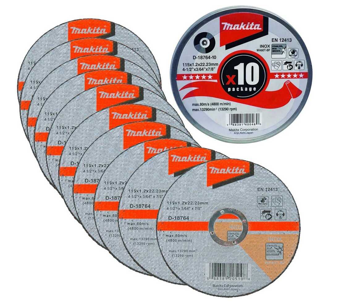 [Prime] Makita MAKD1876410 115 mm Trennscheiben, 10 Stück   4,71€ statt 12,45€