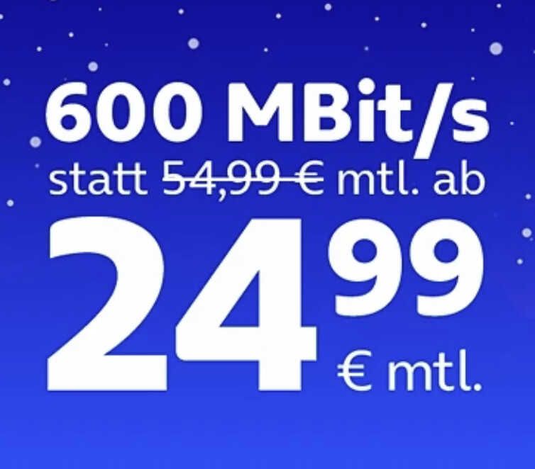 o2 Bestandskunden: o2 Kabel bis 600 MBit/s für eff. 30,41€/Monat