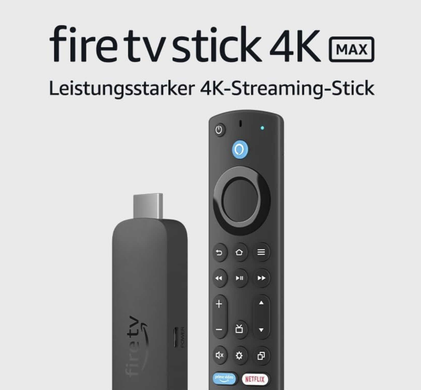 Amazon Fire TV Stick 4K Max mit Wi Fi 6E für 43€ statt 49,94€