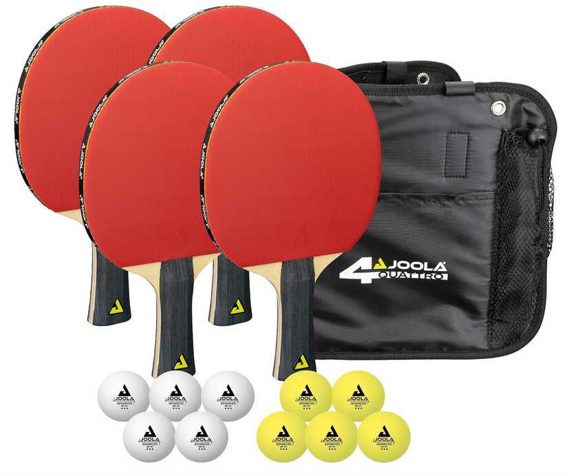 JOOLA Quattro Tischtennis Set [4 Schläger + 10 Bälle]   16,59€ statt 23,54€