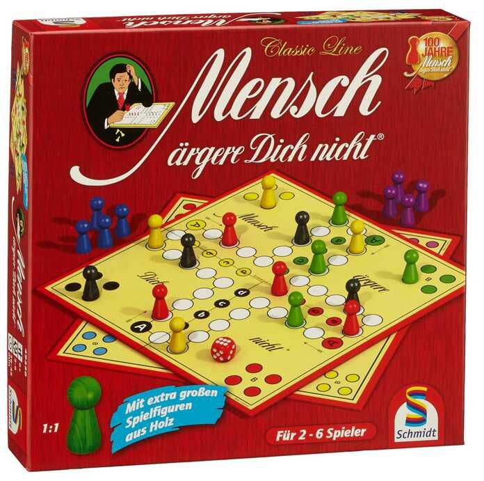 [Prime] Mensch ärgere Dich Nicht, mit extra gr. Spielfiguren aus Holz   12,99€ statt 18,19€