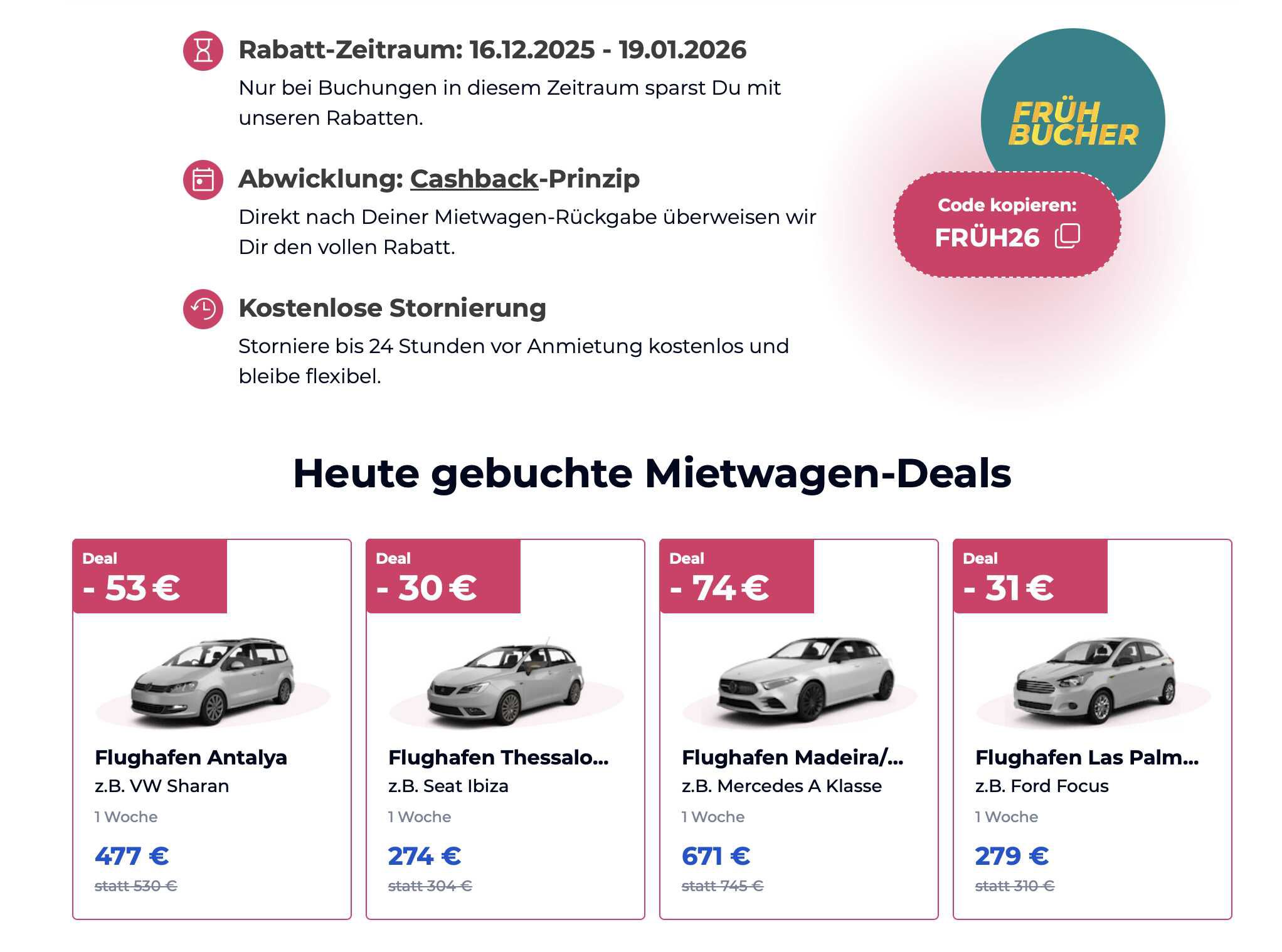 10%   25% bei HolidayCheck Mietwagen auf Mietwagenbuchung
