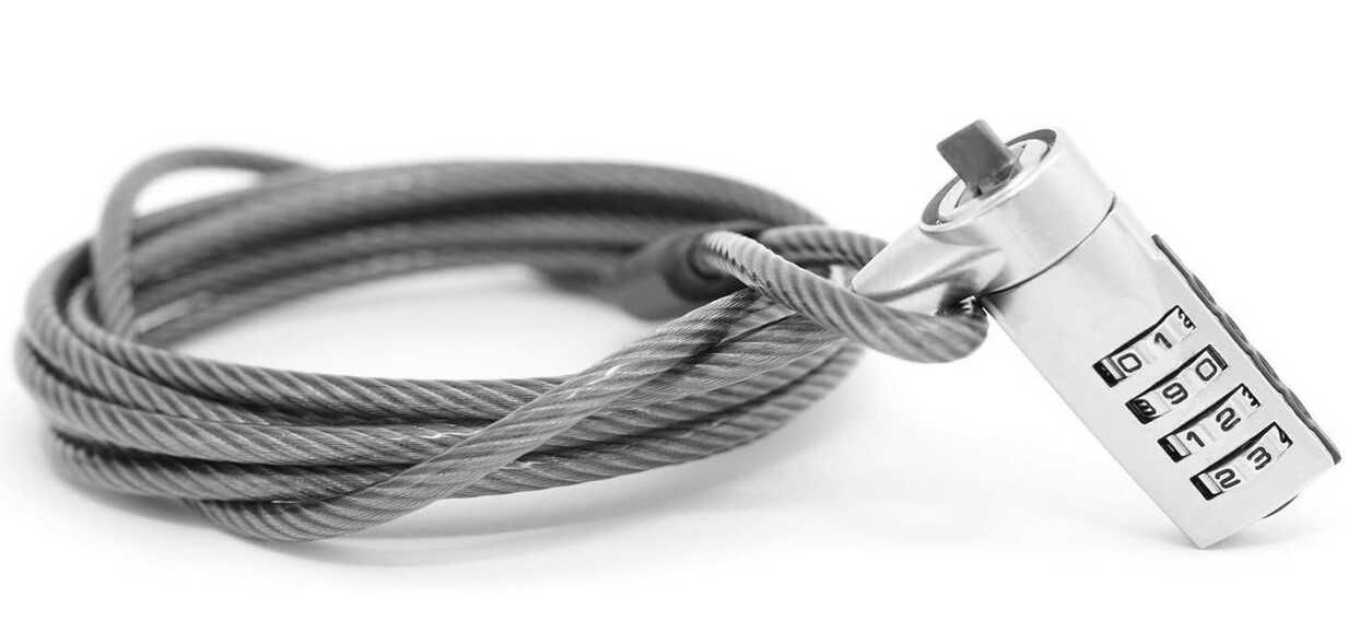 [Prime] Notebook Laptop Zahlenschloss Diebstahlsicherung mit Stahlseil   3,74€ statt 10,49€