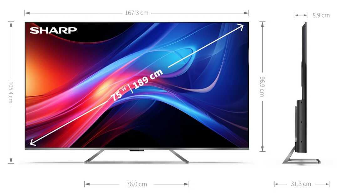 SHARP 75GP7265E QLED Google TV 4K Ultra HD QLED (75 Zoll) für 819,80€ statt 949,99€